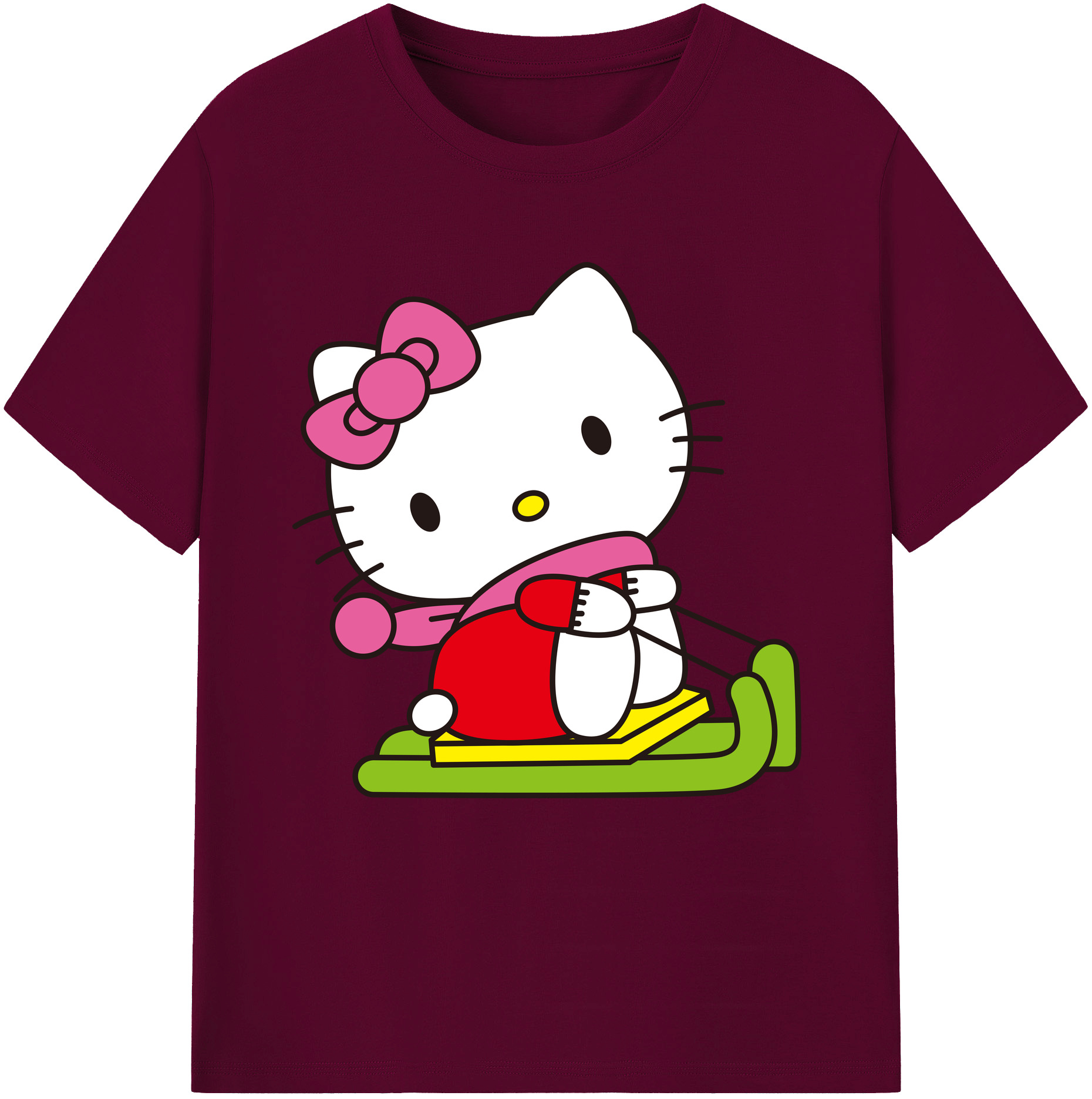 （画像用） Hello Kitty ハローキティ レディースカジュアルプリントTシャツ（綿100％）